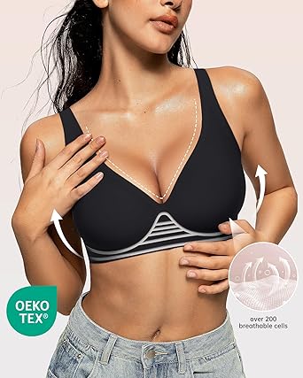 Brasier con escote en V profundo para mujer.