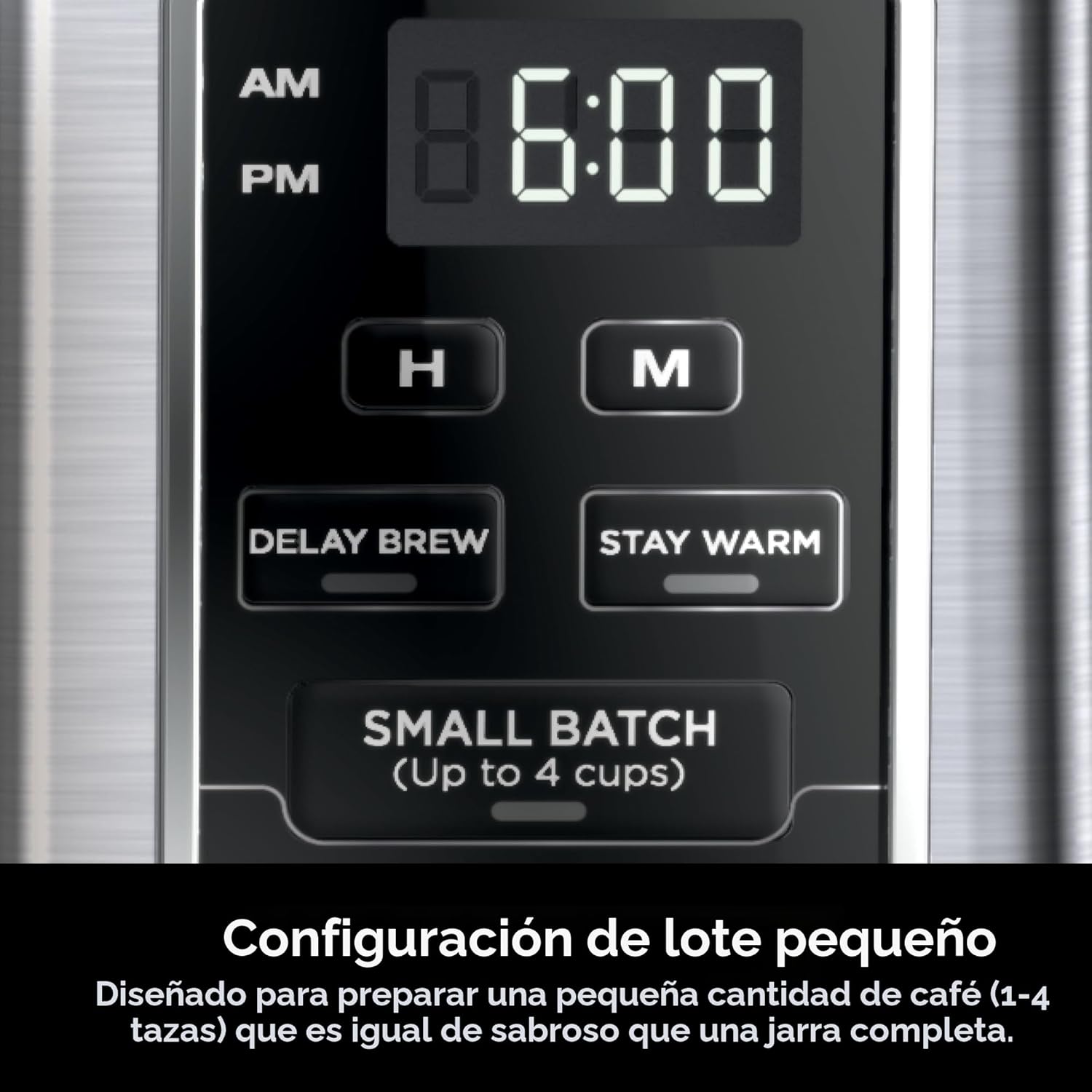 Ninja Cafetera programable de 12 tazas, 2 estilos de preparación, plato caliente ajustable, depósito de agua de 60 onzas, preparación retardada, negro/acero inoxidable