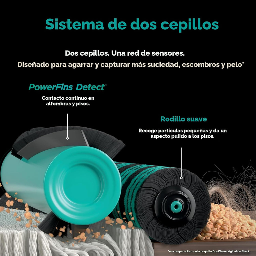Aspiradora de palo ultraligera con cable Shark POWERDETECT con tecnología DuoClean, cepillo autolimpiante para evitar enredos de cabello, sello completo antialérgeno y tecnología neutralizadora