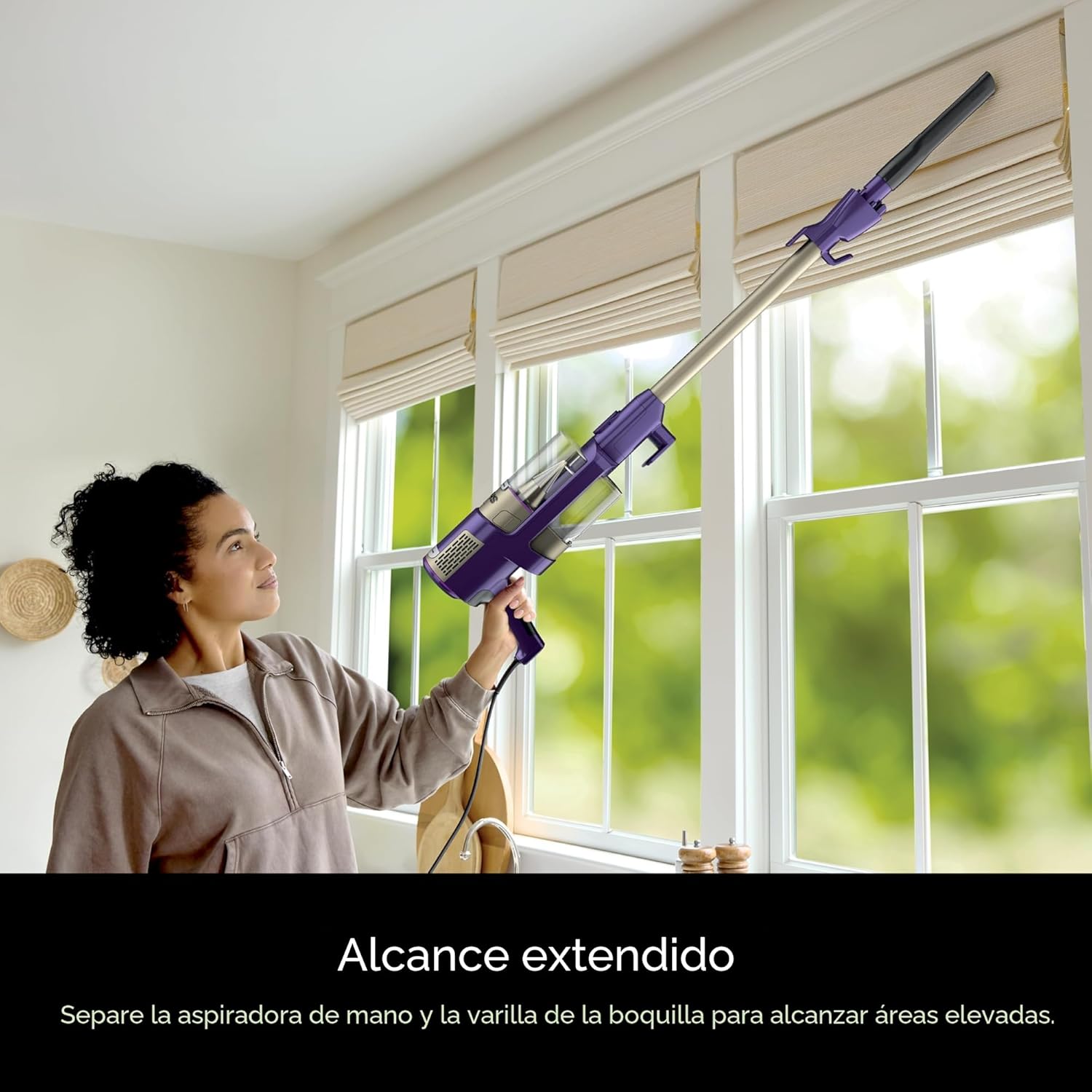 Aspiradora de palo ultraligera con cable Shark POWERDETECT con tecnología DuoClean, cepillo autolimpiante para evitar enredos de cabello, sello completo antialérgeno y tecnología neutralizadora