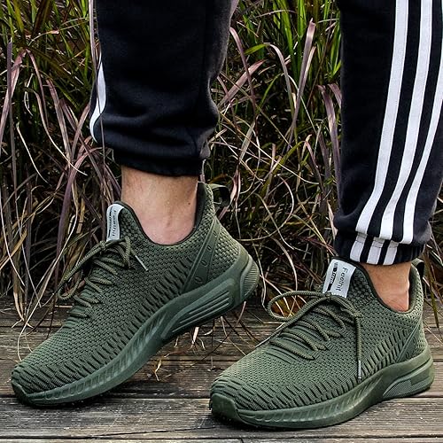 Feethit - Tenis de correr para hombre antideslizantes con suela de hoja