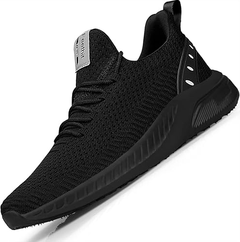 Feethit - Tenis de correr para hombre antideslizantes con suela de hoja